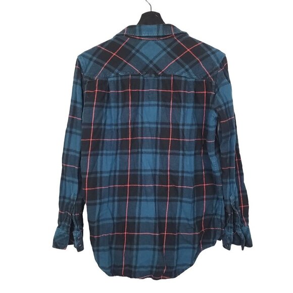 TNA Womens Soft Flannel Shirt Oversized Fit Plaid Size XS - Picture 4 of 10
